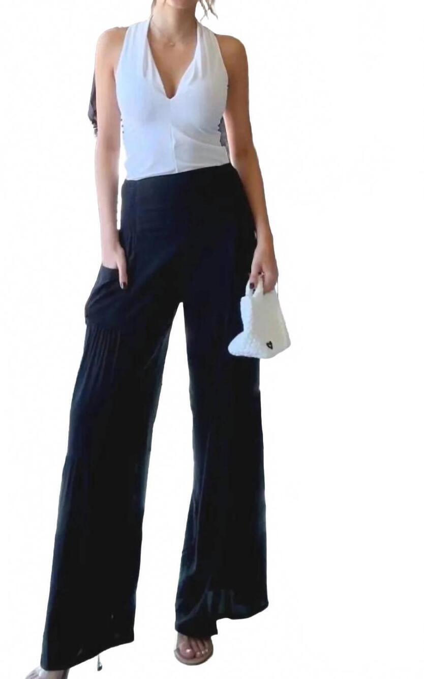 NEW KHUSH napoli wide leg pants in tie dye murky black